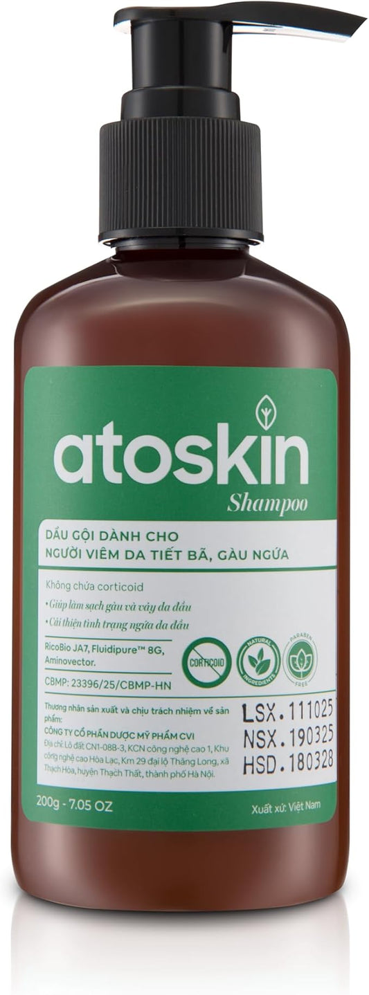 Atoskin Shampoo – for Seborrheic Dermatitis - Helps Reduce Oil & Improve Scalp Comfort (6.8 oz)