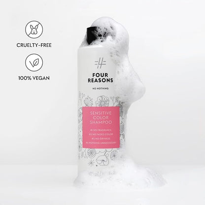 No nothing Sensitive shampoo for color treated hair - Fragrance Free - Hypoallergenic, Vegan, Paraben Free - Unscented Shampoo for Sensitive Scalp and Skin – 10.15 oz