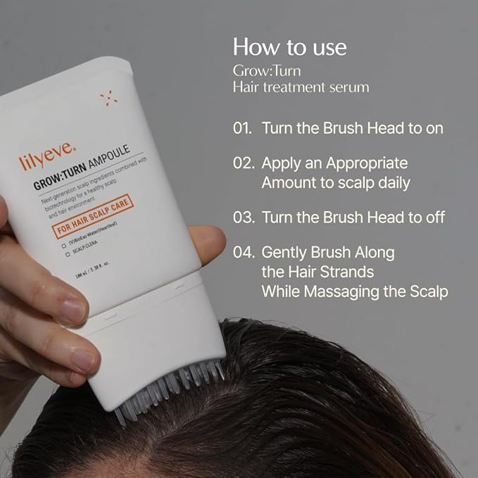 Growturn Hair Growth Serum with Built in Brush for Hair Growth & Thickening | Treatment for Thinning Hair, Hair Loss | Low Irritation, Fragrance-Free, Sulfate & Paraben-Free, 3.38 fl. oz. (Pack of 2)