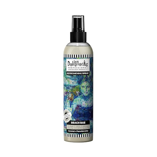 Dollylocks Refreshening Spray – Residue-Free Dreadlock & Loc Moisturizer Spray, Plant Based Deodorizer & Conditioner for Dreads,Vegan & pH-Balanced (Beach Bae Scent, 8oz)