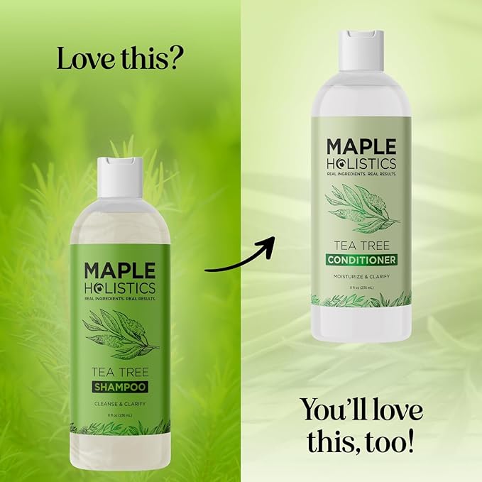 Clarifying Shampoo for Build Up & Oily Hair - Tea Tree Shampoo for Men and Women with Rosemary Essential Oil for Oily Hair and Scalp - Color Safe Vegan Sulfate Silicone & Paraben Free (8 Fl Oz)