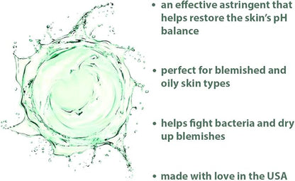 RAYA Camphor Astringent (204) - Facial Toner for Oily and Break-Out Skin, Dries Up Blemishes and Controls Excessive Oiliness, Made with Camphor and Eucalyptus, Skin Essence for Acne Prone Skin, 8 oz