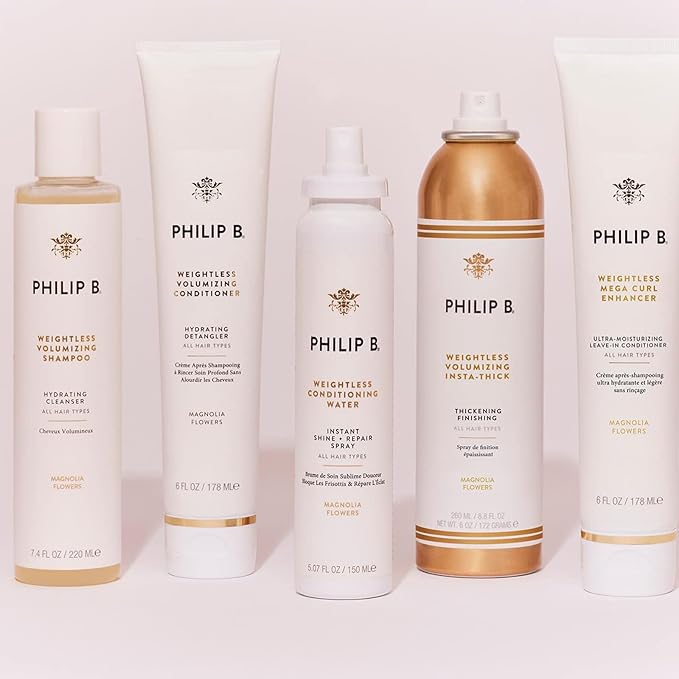 PHILIP B Weightless Volumizing Shampoo, 7.4 fl. oz. (220 ml) - Removes Oil and Product Build-Up, Adds Extra Body, Bounce and Shine