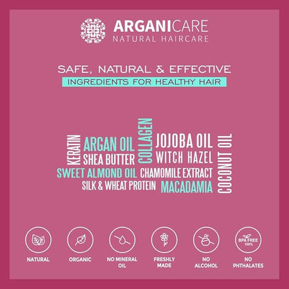 Arganicare Keratin Hair Thickening Conditioner for Men & Women - Deep Conditioning Treatment Enriched with Argan Oil, Jojoba Oil & Shea Moisture - Volumizing Conditioner for Damaged Hair | 13.5 fl oz