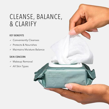 HydroPeptide HydroActive Cleanser, Micellar Facial Cloths, Cleanses Makeup, Dirt, and Excess Oil and Hydrates, 5 Pack (150 total clothes)