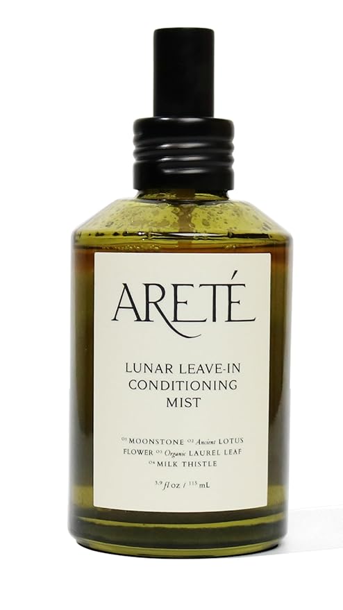 ARETÉ Lunar Leave In Conditioning Mist Hair Spray Leave In Conditioner for Curly Hair Detangler Spray for Women, Anti Frizz with Milk Thistle & Aloe, Made in USA, 3.9oz