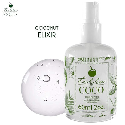 TERRACOCO COCONUT ELIXIR | Vegan | Moisturizes and Nourishes | Ideal for Extremely Dry and Worn Hair Damaged by Sun or Chemicals