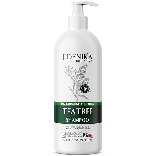 Tea Tree Oil Shampoo, Soothes Itchy & Dry Scalp, Deep Cleansing for Dandruff & Buildup, Hydrates & Refreshes, Sulfate Free, Natural Shampoo for Women & Men – 16 fl oz