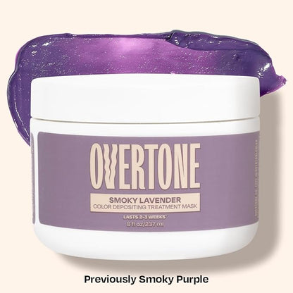Overtone Color Depositing Semi-Permanent Hair Dye Conditioner - 8 oz For Natural & Color-Treated Hair, Moisturizing Shea Butter & Coconut Oil - Vegan & Cruelty-Free, Smoky Purple is now Smoky Lavender