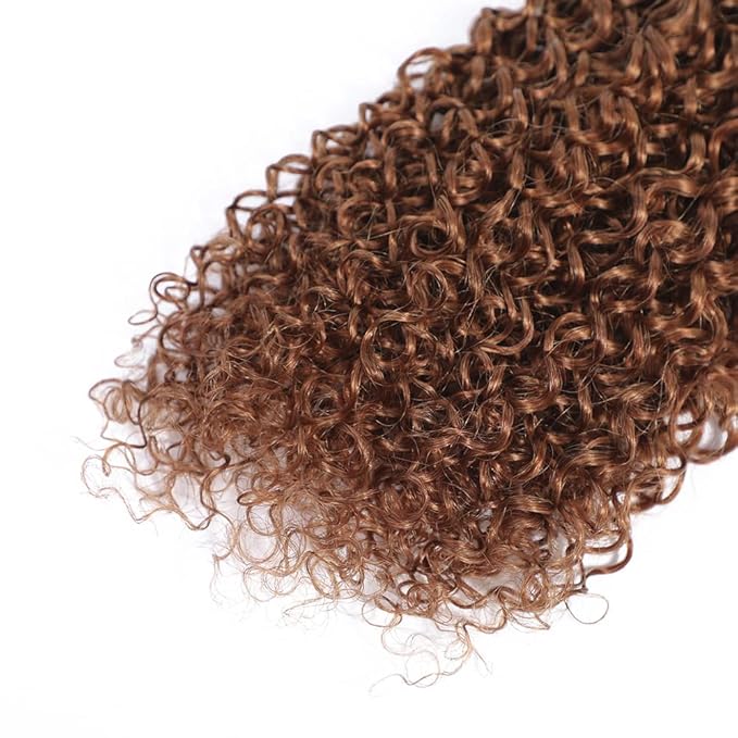 Light Brown Human Hair Bundles Color #30 Water Wave Bundle Light Brown Human Hair 3 Bundles 24 26 28 Inch Niegmeag Double Weft Remy Color #30 Bundle