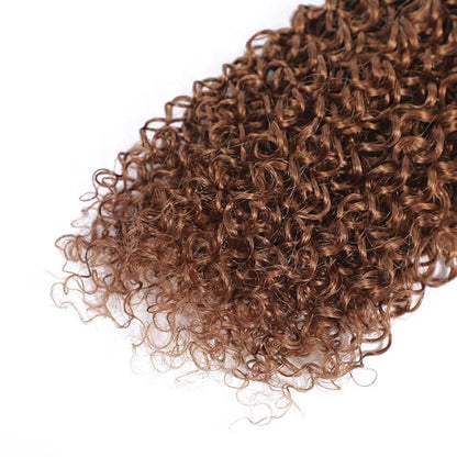 Light Brown Human Hair Bundles Color #30 Water Wave Bundle Light Brown Human Hair 3 Bundles 24 26 28 Inch Niegmeag Double Weft Remy Color #30 Bundle