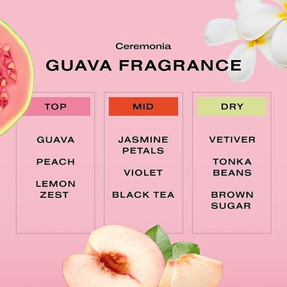 Ceremonia Guava Rescue Spray Superfruit Guava Detangler with UV & Heat Protection, 6.7 Fl Oz | 200 mL