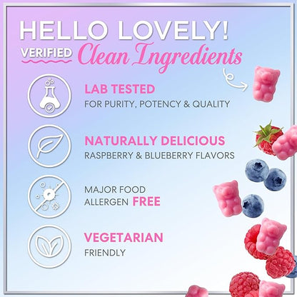 Hair Vitamins Gummies - Biotin 5000 mcg with Vitamin E, C & Zinc, Hair Growth Vitamins for Women & Men - Stronger, Beautiful Hair, Skin & Nails Supplement, Non-GMO & Gluten-Free - 120 Gummy Bears