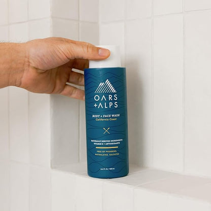 Oars + Alps Men's Moisturizing Body and Face Wash, Skin Care Infused with Vitamin E and Antioxidants, Sulfate Free, California Coast, 1 Pack