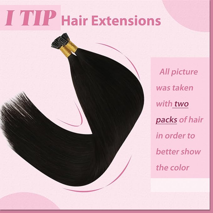 YoungSee Itip Human Hair Extensions Dark Brown I Tip Extensions Brown 14 Inch 80s 50g I Tips Hair Extensions Real Human Hair Dark Brown Short Keratin Hair Extension for Short Hair Tip Extension