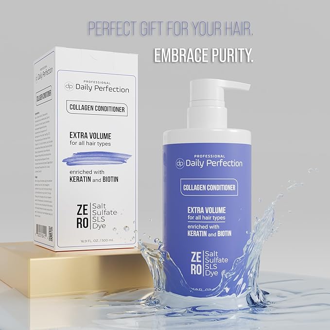 (dp) Collagen Conditioner– Boost Volume and Strength for Flat Hair – Clean + Salon-Grade Formula with Biotin & Keratin