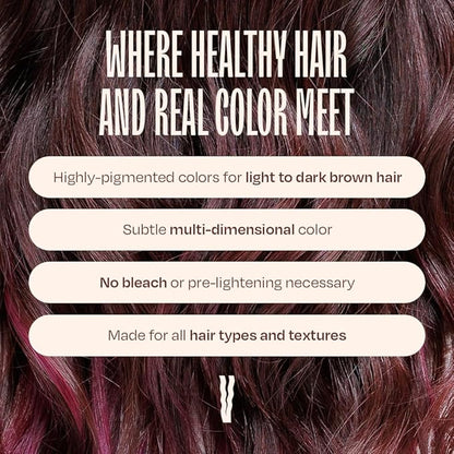 oVertone Daily Color Depositing Conditioner for Dyed & Natural Hair - 4.5oz Temporary Coloring with Shea Butter & Coconut Oil - Refresh Color & Prevent Fading - Vegan & Cruelty-Free, Cherry Chestnut