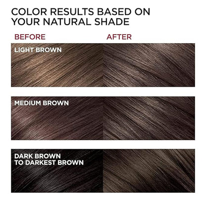 Fvquhvo Brown Hair Dye Shampoo, Hair Color Shampoo for Women Men, Covers Gray in Minutes, Long Lasting Brown Hair Dye, Champu Para Canas, Easy to Use 16.90 Fl Oz
