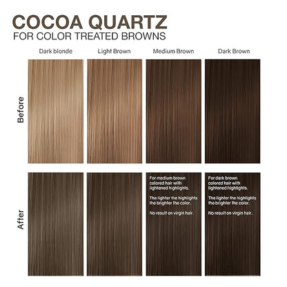 Celeb Luxury Gem Lites Cocoa Quartz Colorditioner, Color Depositing Conditioner with Bondfix Bond Rebuilder, Semi Permanent Hair Colour Glaze, Maintains and Refreshes Light Brown Brunette Hair