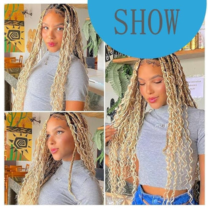 #613 Blonde Human Braiding Hair Deep Wave Bulk 16 16 16 Inch Human Hair Weave 3 Bundle Unprocessed Brazilian Virgin Hair Honey Blonde Deep Curly Braiding Hair Extensions 50 Grams/Bundle