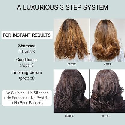 ILES FORMULA Shampoo - Sulfate, Paraben & Silicone Free - Deep Cleanse, Volumize, Detangle + Stops Breakage, Color & Extension Safe, with Macroloba Oil, Silk & Root Juices, 6.8 Fl Oz (200 ML)