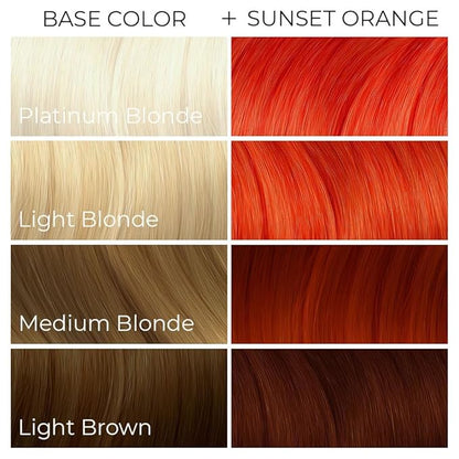 Arctic Fox Semi-Permanent Hair Dye, Vegan & Cruelty-Free, Ammonia-Free, Conditioning, Vibrant Sunset Orange, Long Lasting, For All Hair Types, 4 Fl Oz (Pack of 2)