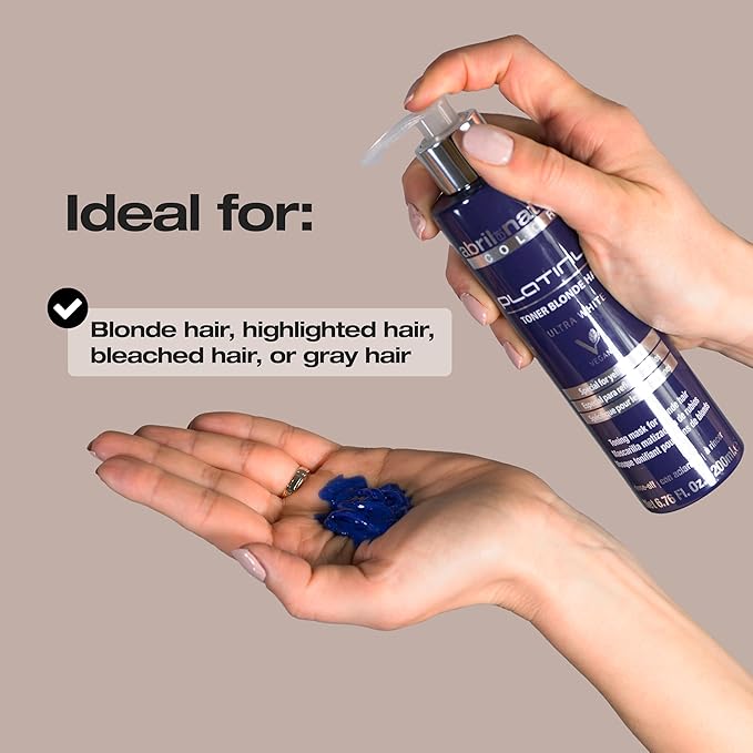 Platinum Professional Mask - For Blonde, Bleached, Highlighted, and/or Gray Hair - Violet Toner - Goodbye Yellow Tones - Platinum Appearance - 1000 ml