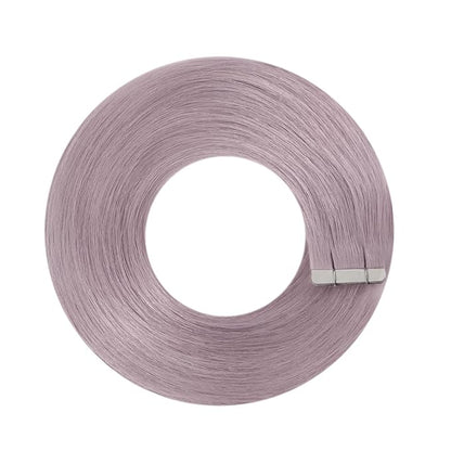 YoungSee Tape in Hair Extensions Human Hair Purple Hair Extensions Tape in Lavender Tape Remy Hair Extensions Human Hair 14In Light Purple Tape in Hair Extensions Colored Highlight 25g 10pcs