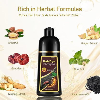 Silver Gray Hair Dye Shampoo, Instant Hair Color Shampoo, Colors in Minutes, Long Lasting Silver Hair Dye, Champu Para Canas