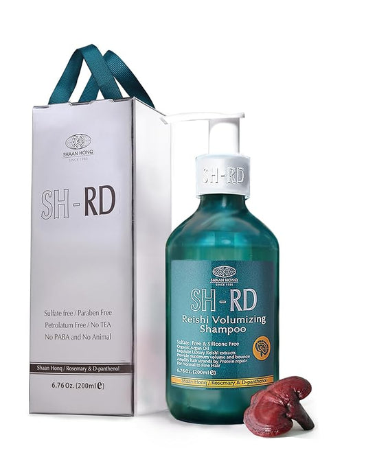 SH-RD Reishi Volumizing Shampoo for Fine Thinning Hair | Thickening Shampoo with Reishi Extract, Rosemary, Argan Oil | Volume Boost Hair Care Products | Paraben-Free - 6.76oz/200ml