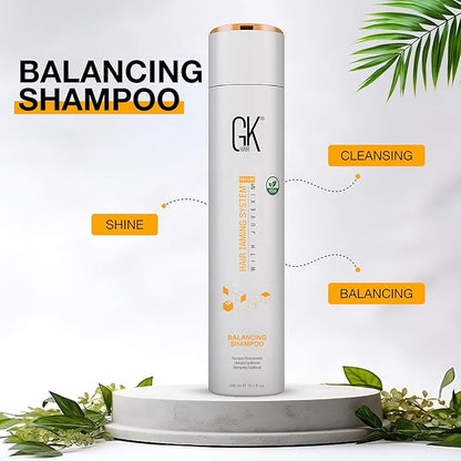 GK HAIR Balancing Shampoo Cleanses and Removes Buildup with Keratin Treatment For Oily Control Flaky Itchy Dry Scalp Thinning nourishing Hair Sulfate Free Women and Men – 10.1 Ounce