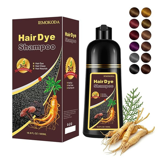 Blonde Brown Hair Dye Shampoo 3 in 1, Instant Natural Hair Color Shampoo Hair Dye for Women & Men, Root Touch Up & Easy To Use & Lasts 3-4 Weeks & All Hair Types, 16.9 fl.oz