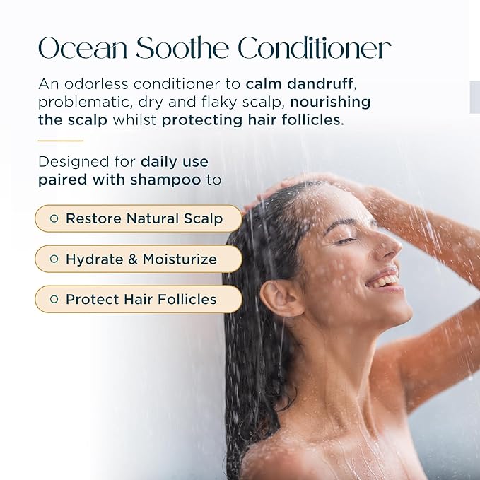 Ocean Soothe Scalp Control Conditioner with Highly Concentrated Magnesium Salt Infused with Shea Butter and Eucalyptus Oil to Moisturize Scalp and Nourish Hair Follicles, 300mL