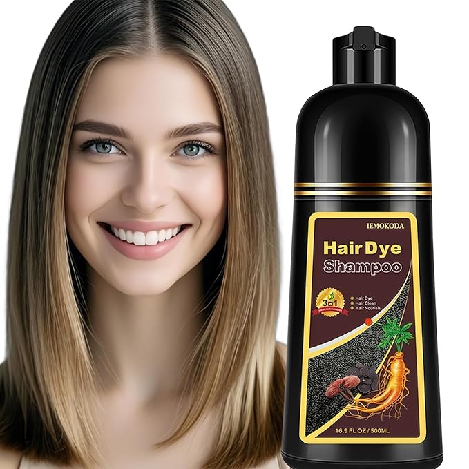 Brown Hair Dye Shampoo, Hair Color Shampoo for Women Men, Long Lasting Brown Hair Shampoo, Colors in Minutes, Champu Para Canas, Easy to Use