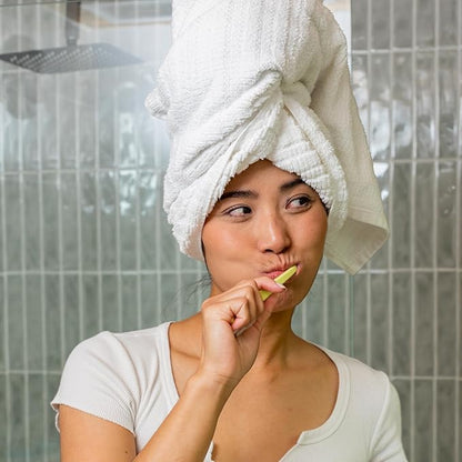 Cocofloss Cocobrush, Ultra-Soft Manual Toothbrush, Dentist-Designed, Gentle on Gums, Made from Recycled Plastic, Limoncello Yellow