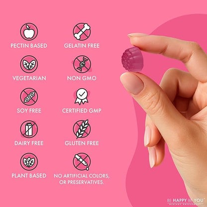 Biotin Gummies 10,000mcg – 120 Count – Supports Healthy Hair & Stronger Nails – Fast Absorption Supplement for Men & Women – Vegan, Non-GMO, Pectin, Gelatin Free – Made in USA