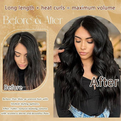 Clip in Hair Extensions Real Human Hair 75g #1 Jet Black Human Hair Extensions 15 Inches 7pcs Natural Straight Silky Black Hair Clip Ins for Black Women 75g #1