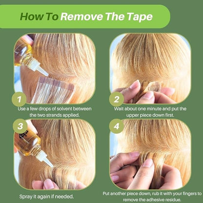 Blonde Tape in Hair Extensions Human Hair Invisible for Women Silky Straight Long Remy Human Hair Extensions Tape in 20 Inch 20PCS 50G