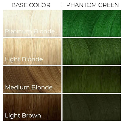 Arctic Fox Semi-Permanent Hair Dye, Vegan & Cruelty-Free, Conditioning, Ammonia-Free, Vibrant Phantom Green, Long Lasting Color, For All Hair Types, 8 Fl Oz (Pack of 2)