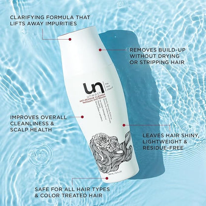 Unwash Anti-Residue Cleanse - Gentle, Ph-Balanced Clarifying Shampoo for Build Up Dirt and Oil, Safe for All Hair Types, 10 fl oz