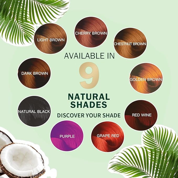 Blonde Hair Dye Shampoo, Hair Color Shampoo for Women Men, Coconut Dye Shampoo, Long Lasting Brown Hair Dye, Colors in Minutes, Champu Para Pintar el Cabello, Easy to Use