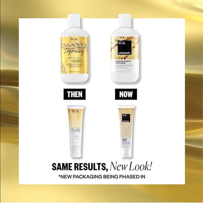 IGK LEGENDARY Dream Hair Shampoo (8 Oz) + IGK Mistress Hydrating Hair Balm (5 Oz) | Hydrated + Shine + Frizz Control | Vegan + Cruelty-Free |