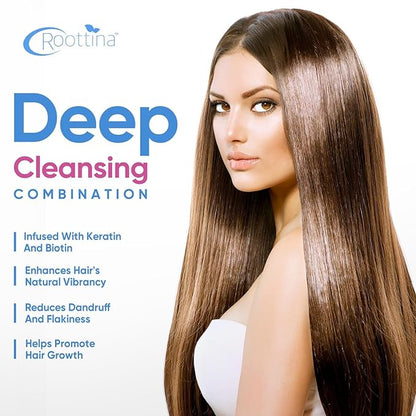 Hair Thickening Shampoo and Conditioner Set for Thinning Hair and Hair Loss Concerns – Volumizing Formula With Biotin & DHT Blockers, Sulfate-Free, Color-Safe, for Women & Men, Made in USA, 16fl oz x2