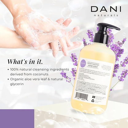Naturals Moisturizing Hand Soap – Calming Lemongrass Lavender Scent, Hydrating, Sulfate-Free & Paraben-Free, 12 Oz Bottle with Pump, Gentle Cleansing for Dry Skin