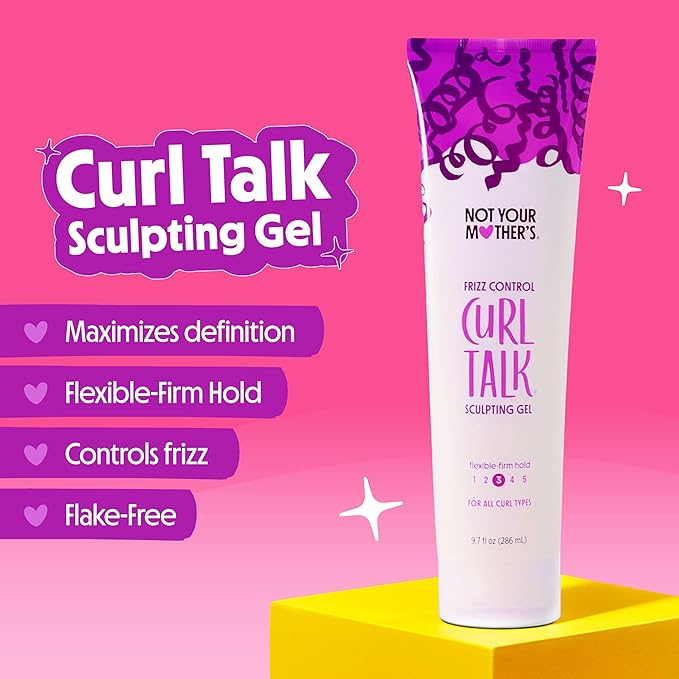 Not Your Mother's Curl Talk Defining Cream, Frizz Control Styling Gel, & Curl Activating Mousse (3-Pack) - 9.7 oz Each - Maximize Definition & Control Frizz - For All Curly Hair Types