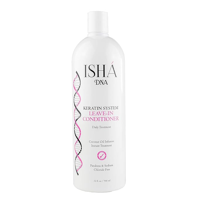 Keratin Treatment System Leave In conditioner - Sulfate Free - Daily Treatment For Instant Damage Control - Provides Volume and Detangles - Coconut and Argan Oil Infused (32 Fl oz.)