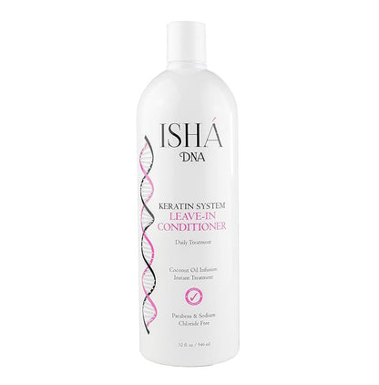 Keratin Treatment System Leave In conditioner - Sulfate Free - Daily Treatment For Instant Damage Control - Provides Volume and Detangles - Coconut and Argan Oil Infused (32 Fl oz.)