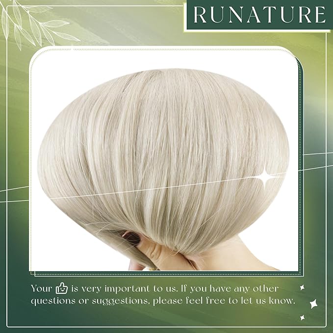 RUNATURE Blonde Nano Bead Hair Extensions Human Hair Silky Nano Beads Human Hair Extensions Straight Nano Link Extensions Human Hair Pre Bonded Human Hair Extensions Nano Ring 18 Inch 50g 50s