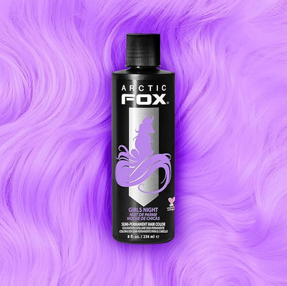 Arctic Fox Semi-Permanent Hair Dye, Vegan & Cruelty-Free, Pastel Lilac Purple, Ammonia-Free, Conditioning Color for Platinum Hair, Girls Night, 8 Fl Oz (Pack of 2)