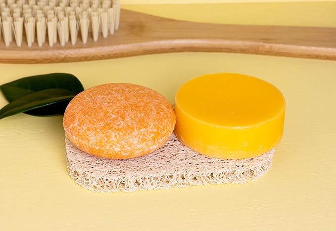 Naturel Maintain Shampoo and Conditioner Bar Set with Grapefruit Oil and Castor Oil for Hair Growth and Shine, Vegan and Cruelty Free, Zero Waste, Made in USA
